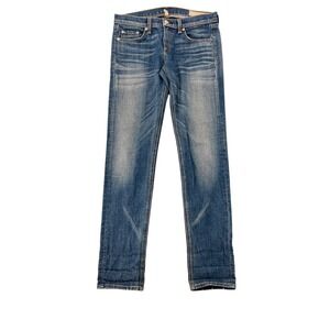 Rag & Bone The Dre Jeans Womens 26 Blue Slim Boyfriend Mid Rise Denim